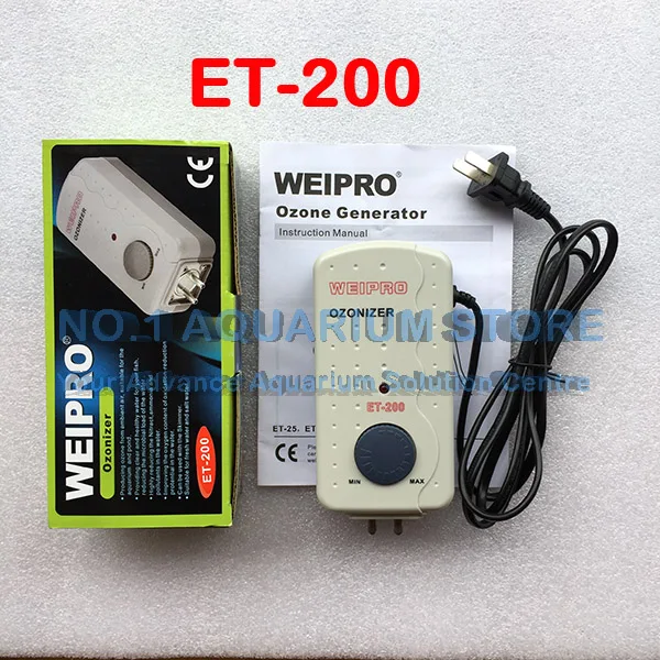 Weipro ET-25 ET-50 ET-100 ET-200 Озон Генератор озонатор работает с ОВП контроллер Коралловый Риф Морской аквариум пресноводный жемчуг - Цвет: ET-200