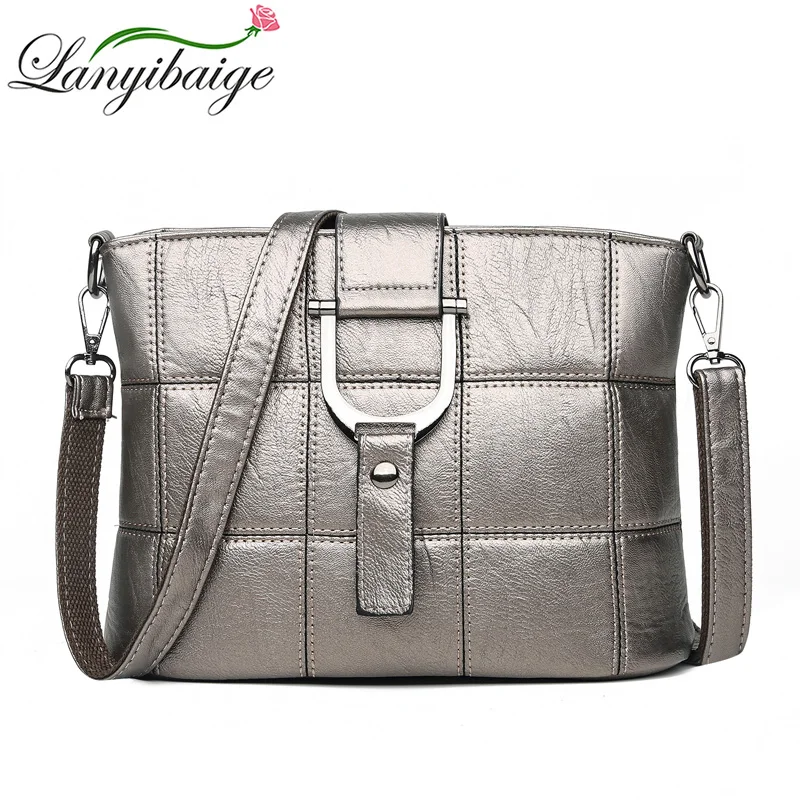 

LANYIBAIGE Explosion Women Bag Leather Plaid Messenger Bags Sac a Main Designer Shoulder Bags Ladies High Quality Women Handbags