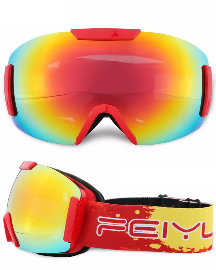 Зимние лыжные очки для катания на лыжах с двойными линзами, противотуманные лыжные очки для сноуборда gafas de esqui, мужские и женские лыжные очки для сноуборда