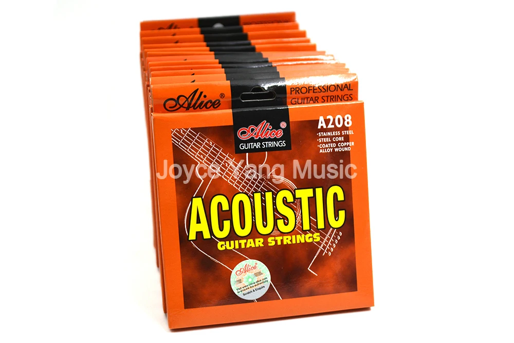 10 Sets of Alice A208 Acoustic Guitar Strings Phosphor Bronze Color