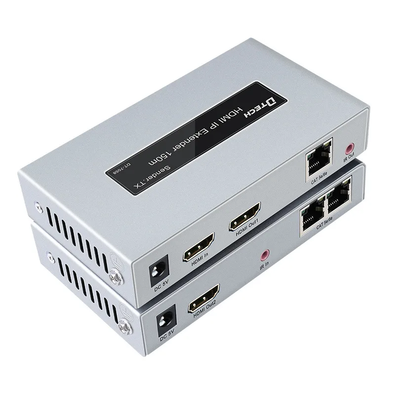 

DT-7058 HDMI extender 150 meters can be connected to the switch HDMI IP extender one input and more HDMI extension