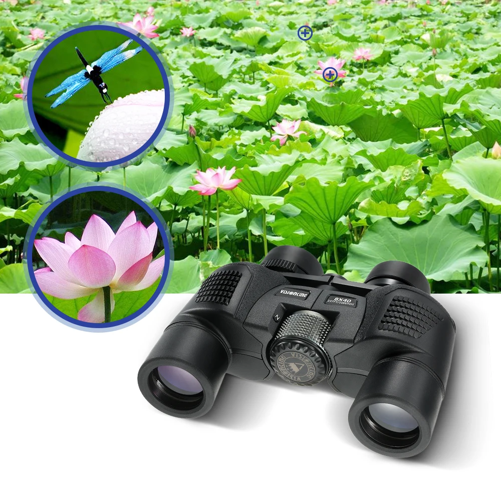 Visionking 8x40 Профессиональный бинокль Porro водонепроницаемый Bak4 широкоугольный