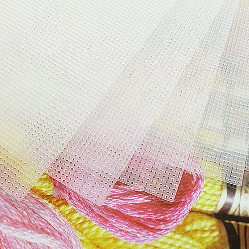 14CT Clear Plastic Canvas Fabric For Cross Stitch Ornament Ornaments Will Bell Willbells (1)