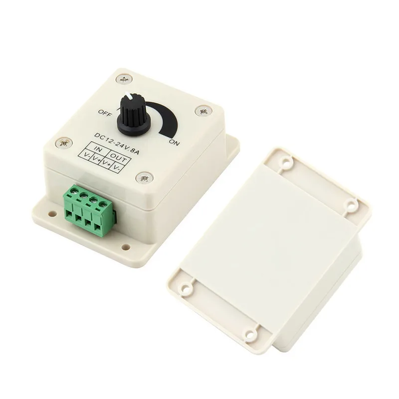 

1 PC New DC 12V 8A LED Light Protect Strip Dimmer Adjustable Brightness Controler For LED Strip Light Lamp Accessories P0.5
