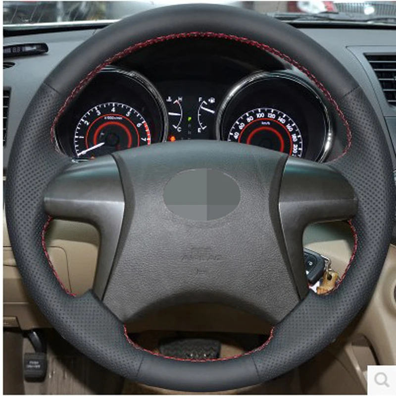 

Black Artificial Leather Car Steering Wheel Cover forToyota Highlander 2008 2009 2010 2011 2012 2013 2014 Camry 2007-2011