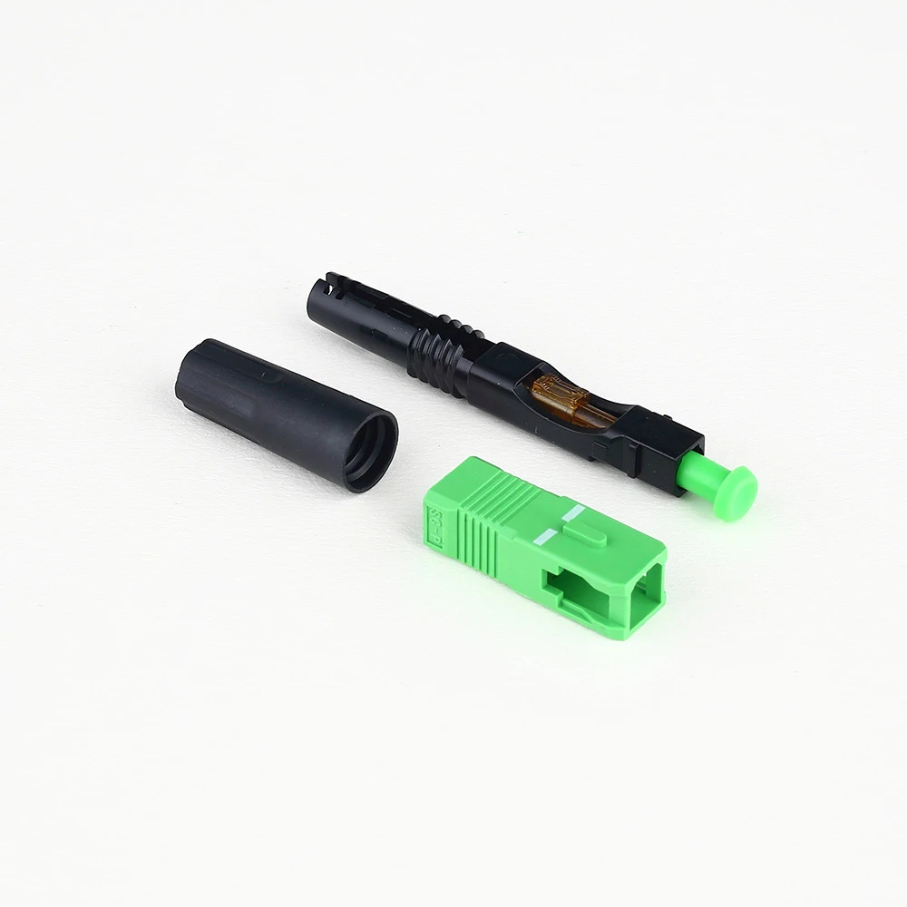 100PCS SC/APC Quick Connector FTTH Optic Fiber SC APC Fast Connector ...
