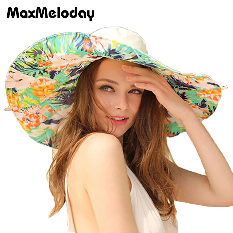 MaxMeloday Double Side Use Summer Hats for Women Foldable and Packable