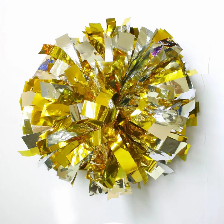 

Mixed color sports pompoms (20 pieces/lot) Cheerleader pompoms Cheerleading supplies Color and handle can choose Free shipping