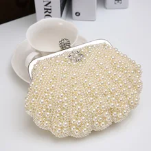 2016 amerikanischen und Europa weiß shell Perle hochzeit handtasche damen luxus partei abendtaschen für geschenke handtaschen freies verschiffen