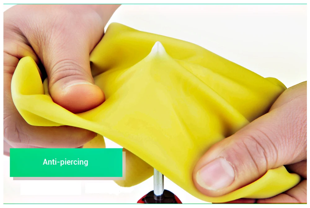 Washing Protective Gloves Waterproof Kitchen Gloves Rubber Latex (4)