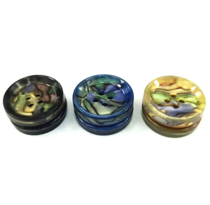 50pcs 11.5mm/15mm/20mm/25mm Top Fashion New design Decorative Buttons Men's Shirts Are Four Eye Button Coat Resin Buttons 3