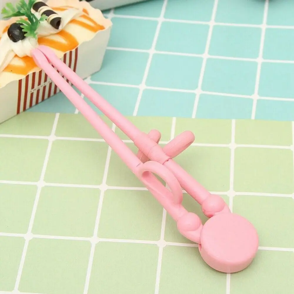 Детские практические учебные палочки для еды, инструмент для обучения начинающих - Цвет: Розовый