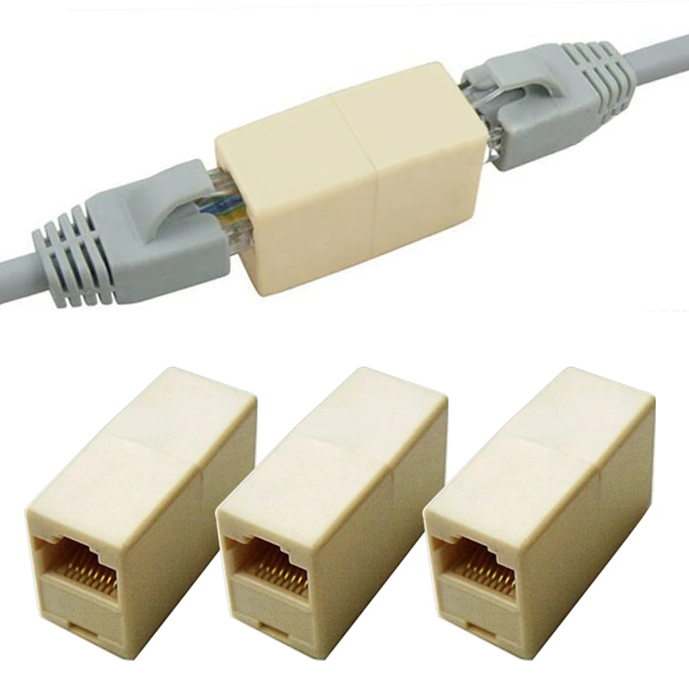 Elisona 10 шт. Ethernet RJ45 RJ-45 RJ 45 кабель Женский к гнезду Тип Lan соединитель Адаптер Joiner Сетевые Аксессуары