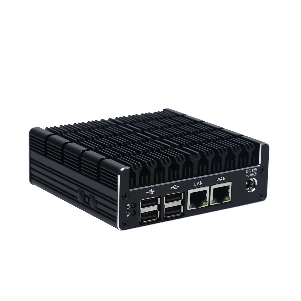 Безвентиляторный мини-ПК поддержка AES-NI брандмауэр PFsense Intel Celeron J3060 J3160 с 4* LAN 1* COM 2* HDMI 2* USB3.0 win 7 Linux мини-ПК