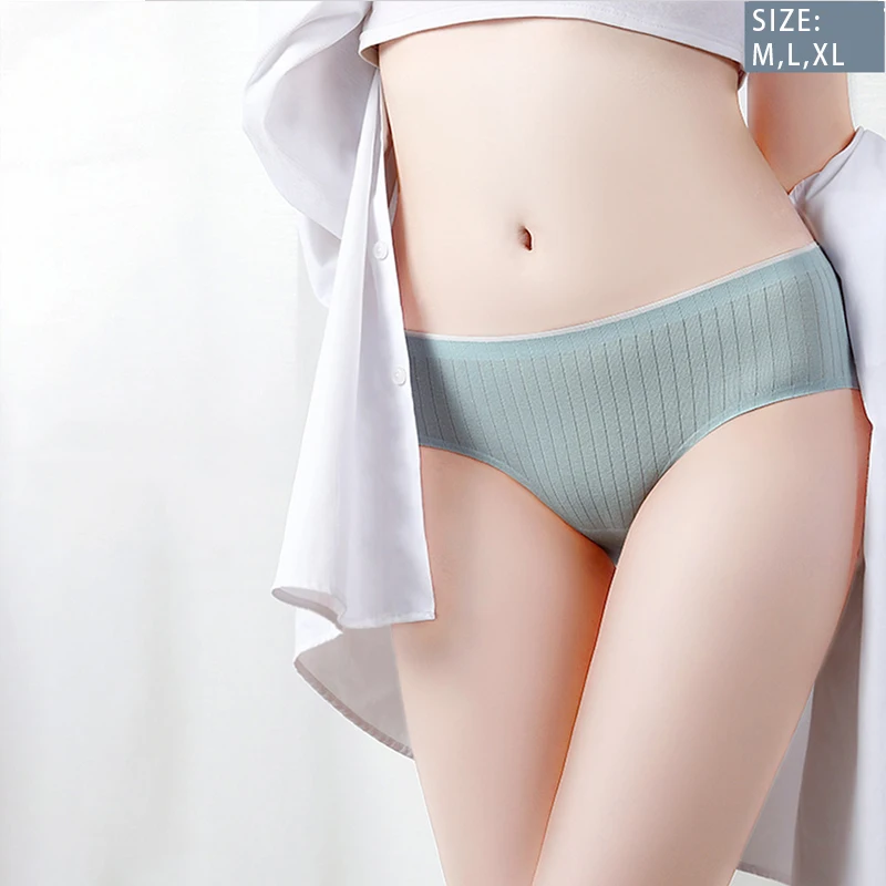 

new 2 pcs Women's cotton panties sexy fashion lace underwear Mid-Rise briefs lingerie stripe culotte shorts Cotton underpants