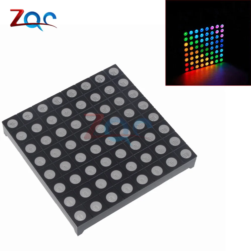 

5mm Led Dirmeter Full Color 8x8 8*8 Mini Dot Matrix LED Display Red Green Bule RGB Common Anode Digital Tube Screen DIY