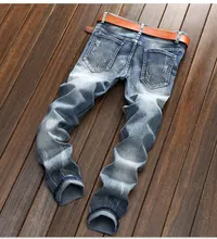 free shipping 2016 male straight leg denim trousers men fashion brand jeans mens business pants blue jeans men trouses #8903