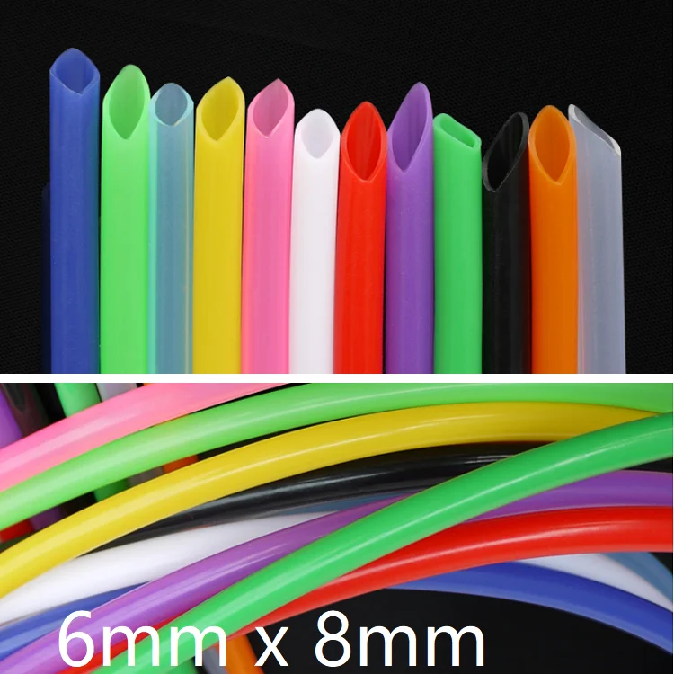 

Colorful Flexible Silicone Tube ID 6mm x 8mm OD Food Grade Non-toxic Drink Water Rubber Hose Milk Beer Soft Pipe Connector