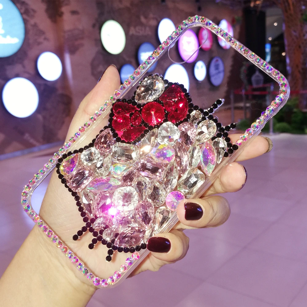 Rhinestone-Hello-Kitty-Phone-Case-Cover-For-iPhone-X-8-7-6-6S-Plus-5S-5C