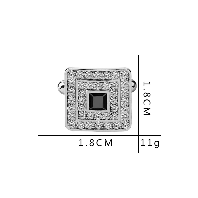 Cufflinks For Men Women Novelty Classic Crystal Rhinestone Cufflink for Men Shirt Wedding Gifts Bling CZ Cuff Links Jewelry