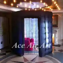 Уникальная 8-футовая восьмиугольная фотобудка палатка черная надувная фотостудка со светодиодной подсветкой для продажи