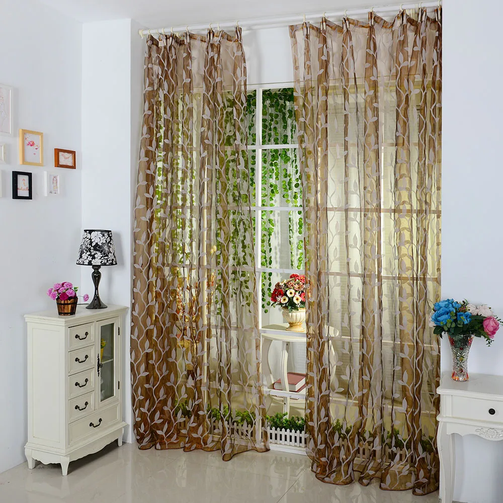 

Luxury fashion style window curtains kitchen curtains window curtain panel jacquard fabrics door Home Living Room Drape Decor