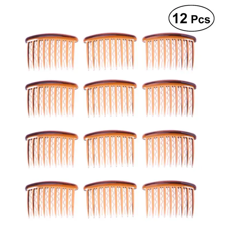12pcs Hair Clip Combs 17 Teeth Plastic Small Vintage Hair Comb Pin Hair