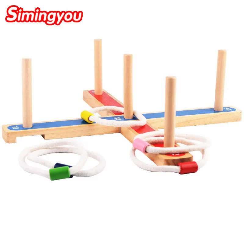 

Simingyou Educational Toys Wooden Fencing Game 5 Stakes 5 Rings Montessor Toys For Children B4-46 Drop Shipping