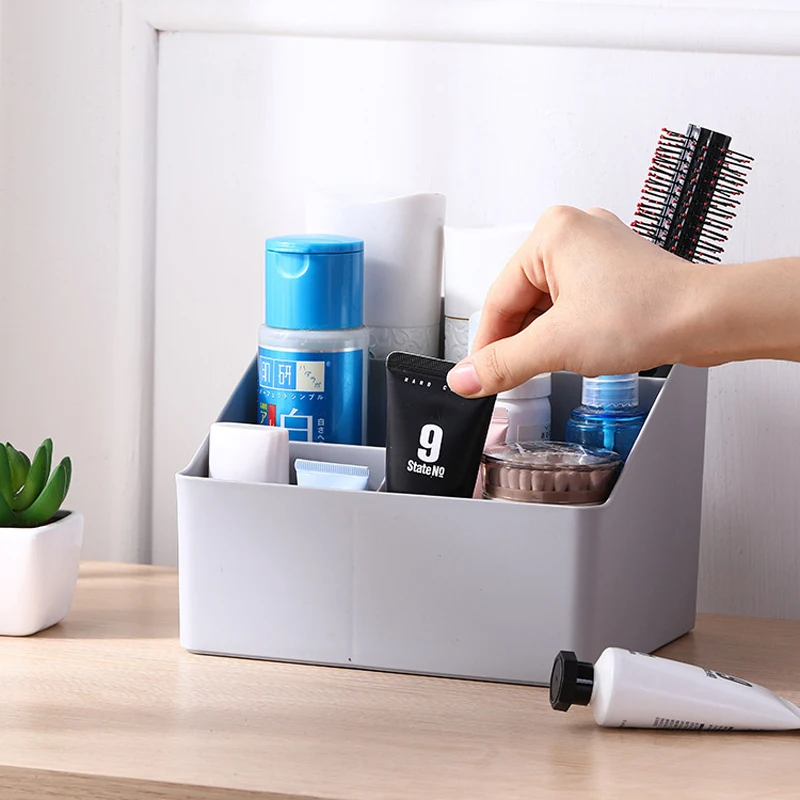 

Multi-grid Plastic Box Makeup Organizer Cosmetic Case Lipstick Case Sundries Small Storage Box Wholesale Desktop Organizer