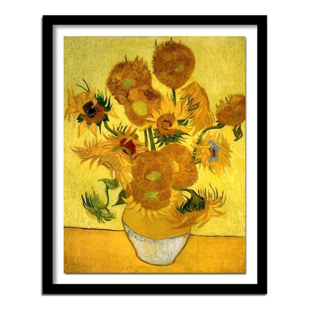 Fai Da Te Diamante 5D Van Gogh Girasoli Pittura Diamante Kit Punto Croce Diamanti Ricamo Trapano Decorazione Domestica Ry169