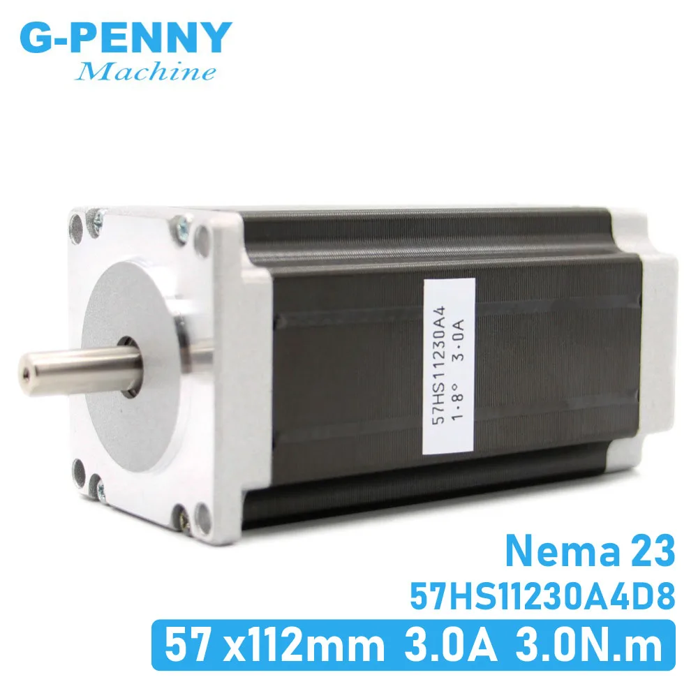 NEMA23 stepper motor 57x112mm 4-lead 3A 3N.m / Nema 23 motor 112mm 428Oz-in  for 3D printer for CNC engraving milling machine