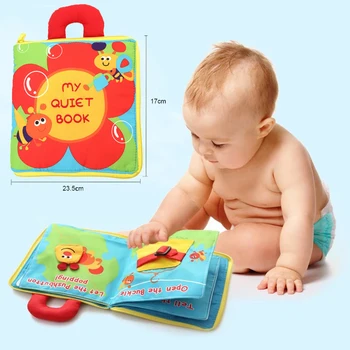 Cloth Books Infant Early Cognitive Development My Quiet Bookes Baby Goodnight Educational Washable Cloth Book Activity Book DS19 1