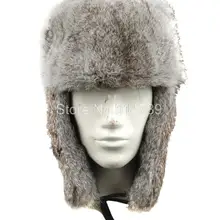 WWII German Люфтваффе M42 с натуральным мехом благородного кролика шапка Размер XL-35212