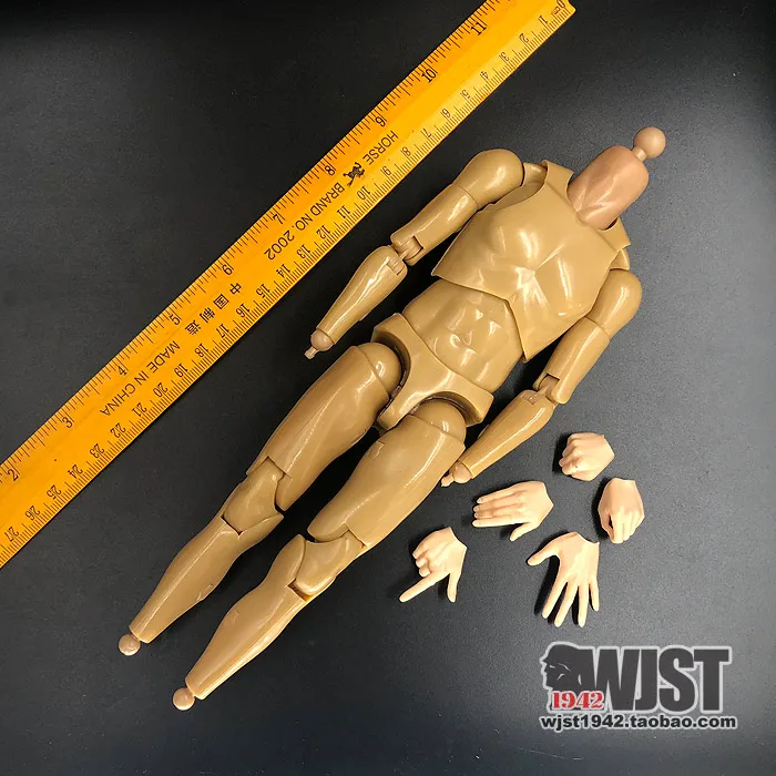 

1/6 Bruce Lee Asian Thin Kongfu Dwarf Actin Figure Body with 5 Hands