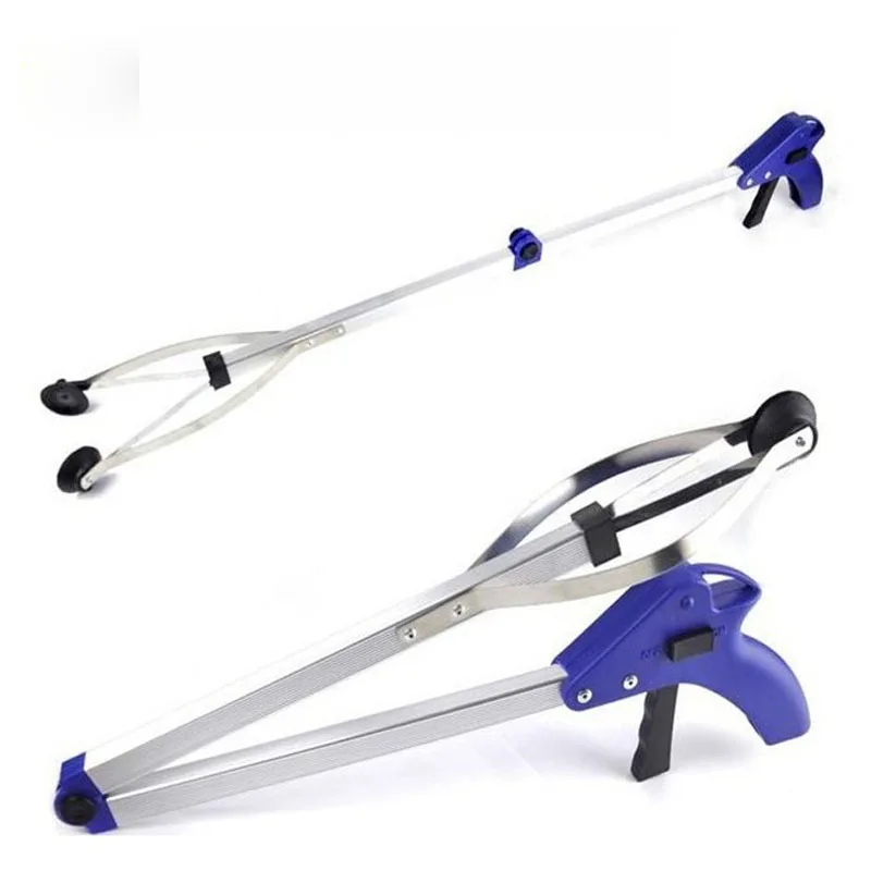 

83cm/32.68 inch Foldable Long Trash Clamps Grab Pick Up Tool Curved handle design portable factory House Pickup grabber tools