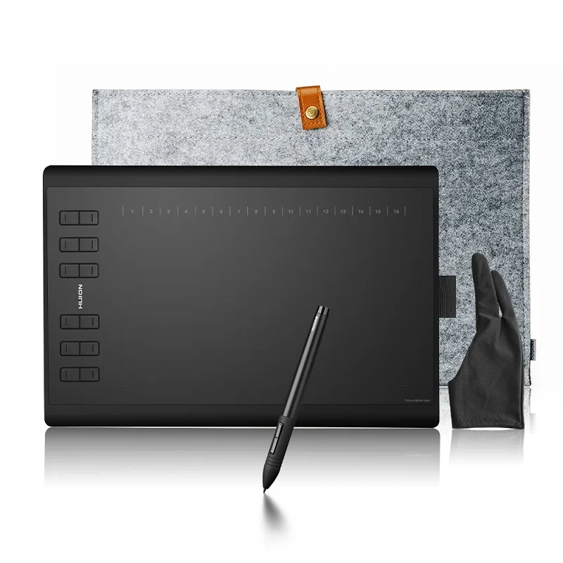 Huion Новинка 1060 PLUS Графический Цифровой Планшет 8192 ручка давление с кардридером 8G SD карта 5080 LPI 12 Экспресс ключ - Цвет: SET 2