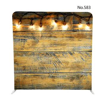 

No.583 Christmas lights bulb on wood pillow case backdrop with stand for photobooth