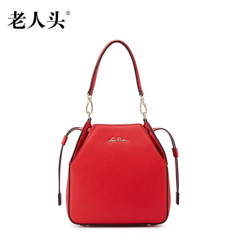 laorentou high quality luxury fashion brand 2016 new bucket bag leather bag counter genuine, well-known brands of women