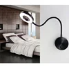 With plug Flexible Hose LED book lights 5W EU US cord plug Night Light Bedside Reading lamp Study Painting Wall mount book lamp 5