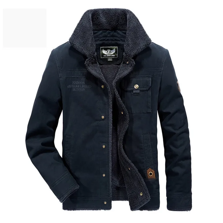 AFS JEEP, мужская зимняя куртка, hombre, армейский Стиль, теплые ветровки для мужчин, бренд, Военный стиль, флис, толстая зимняя куртка, Мужская парка - Цвет: Blue