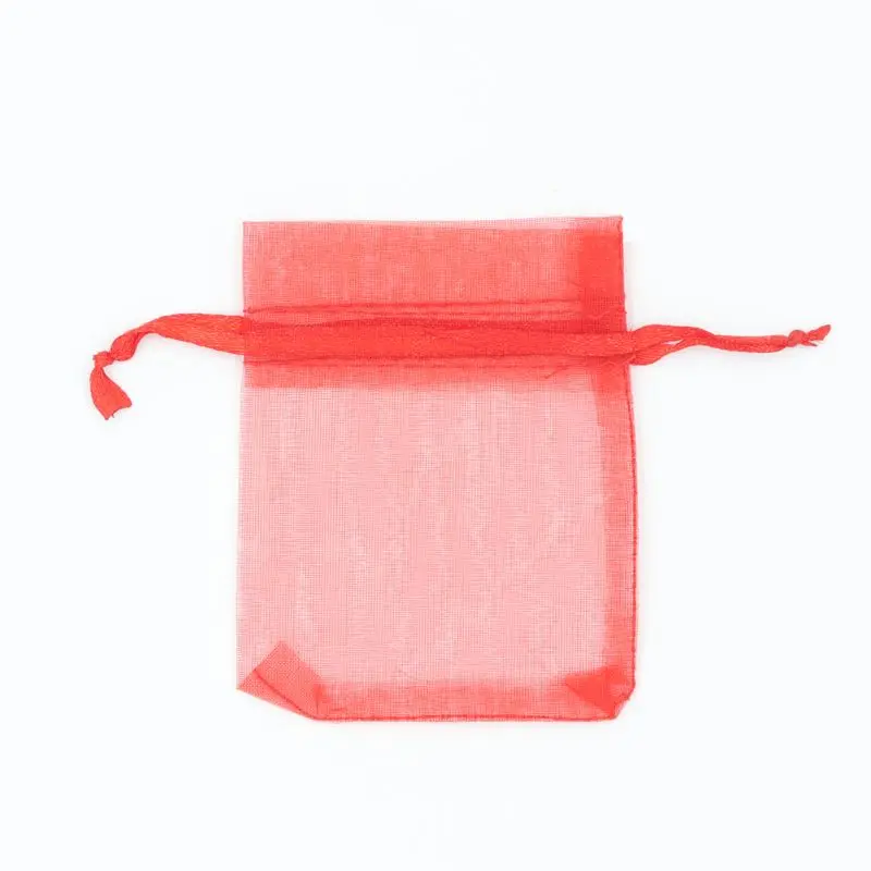 50 шт 3 размера красочные белые прозрачные пакеты мешок шнурок Саше органзы мешок подарка для ювелирных изделий Свадебная вечеринка упаковка бус