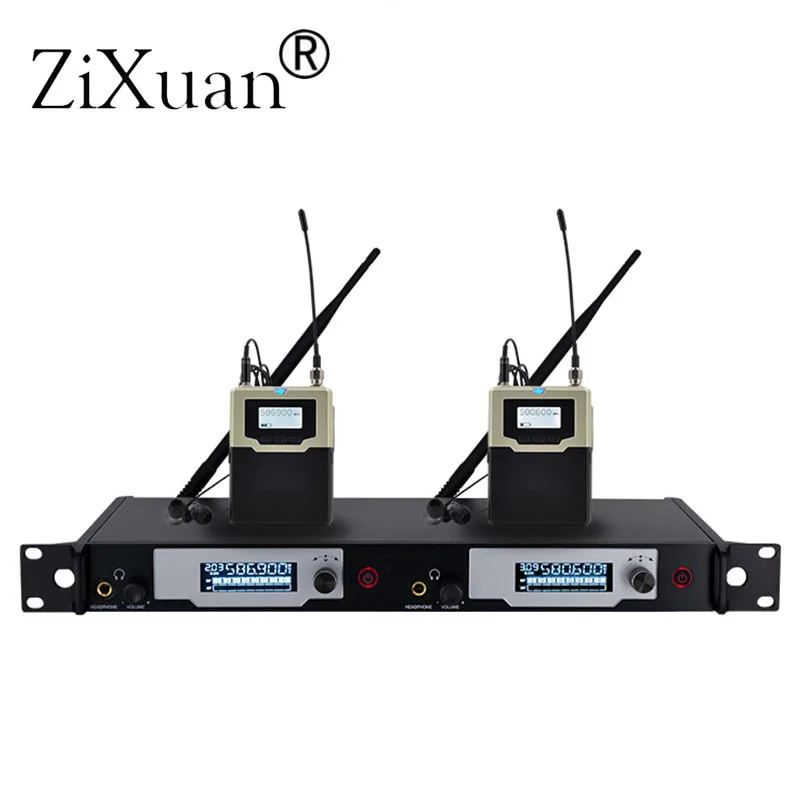 Wireless Personal In-ear Monitor System UHF Monitoring in ear monitor system Metal bodyapck Receiver Listening back for stage