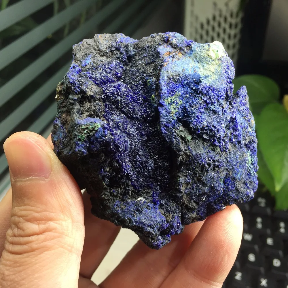 

171g Natural Chessylite Material Specimen Azurite Geode Bule and Green Healing Stone Reiki Decor Home Ornaments #BH1109
