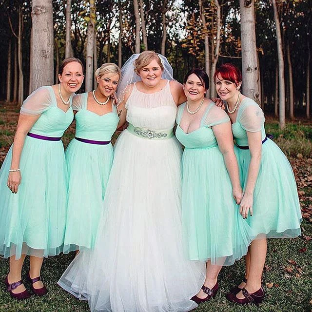 Turquoise Purple Bridesmaid Dresses