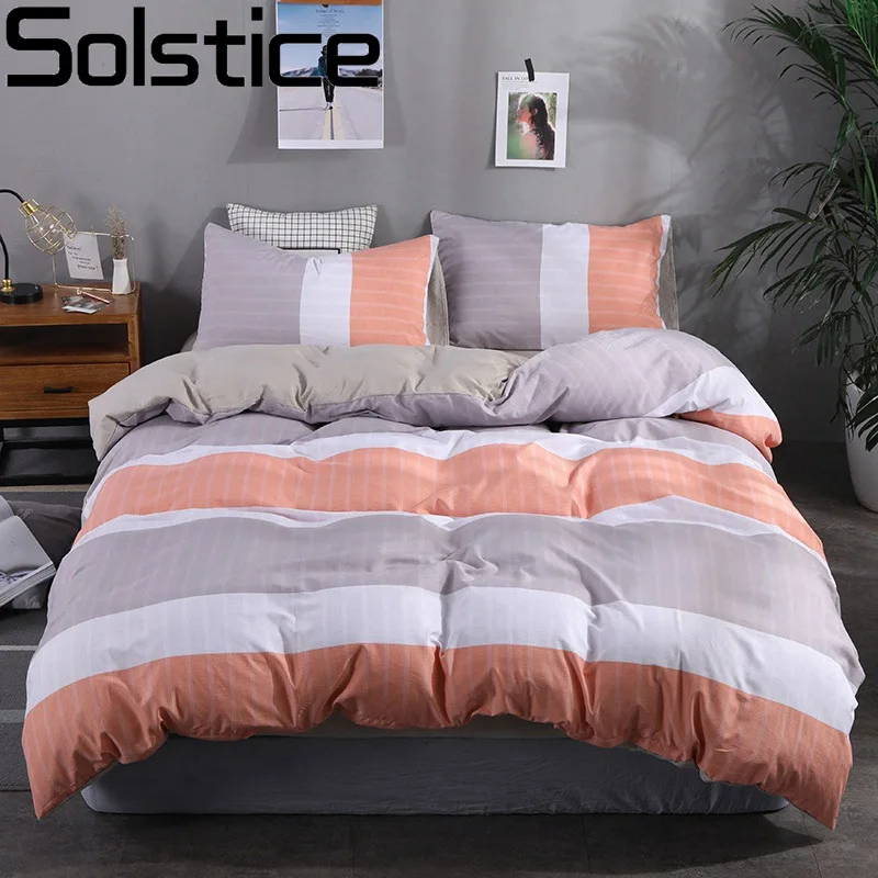 

Solstice Home Textile Beige Marble Texture Bedding Set Teen Adult Boy Girl Bedclothes Duvet Cover Pillowcase Bed Sheet King Full