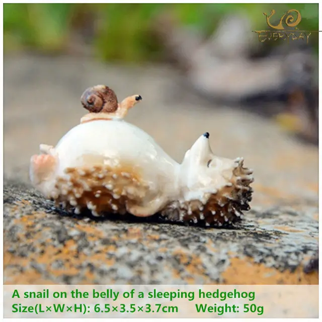 EVERYDAY COLLECTION Lovely Fairy Garden Miniatures Resin Hedgehog  Figurine for Adults Child Office Decoration Desk ornament Z8921A