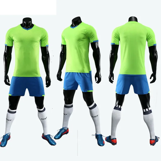 Стильный мужской взрослый Футбол Джерси на заказ размер 3XS-3XL однотонная футбольная майка дышащий легкий Комплект футболок для футбола - Цвет: 6301 Green