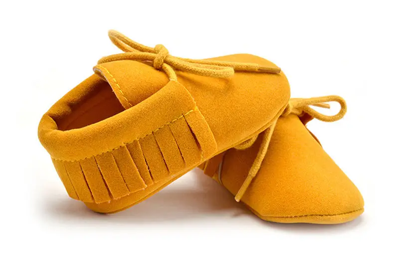 Pudcoco детская обувь, новорожденные для маленьких мальчиков и девочек мягкая подошва сапоги с кисточками Твердые пинетки - Цвет: K
