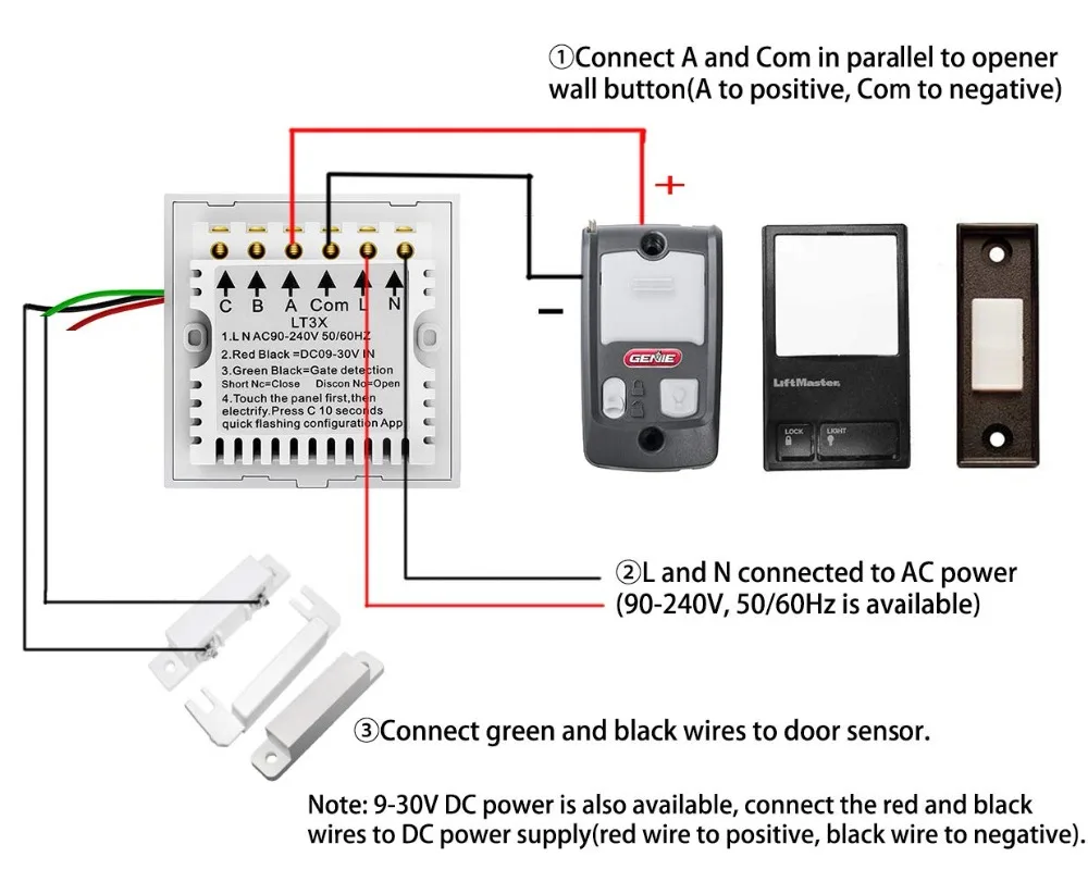 Senza fili del Portello del Cancello di Telecomando Apri WiFi Interruttore  Universale Controllato da Smartphone per Cancello Automatico di Apertura  del Sistema