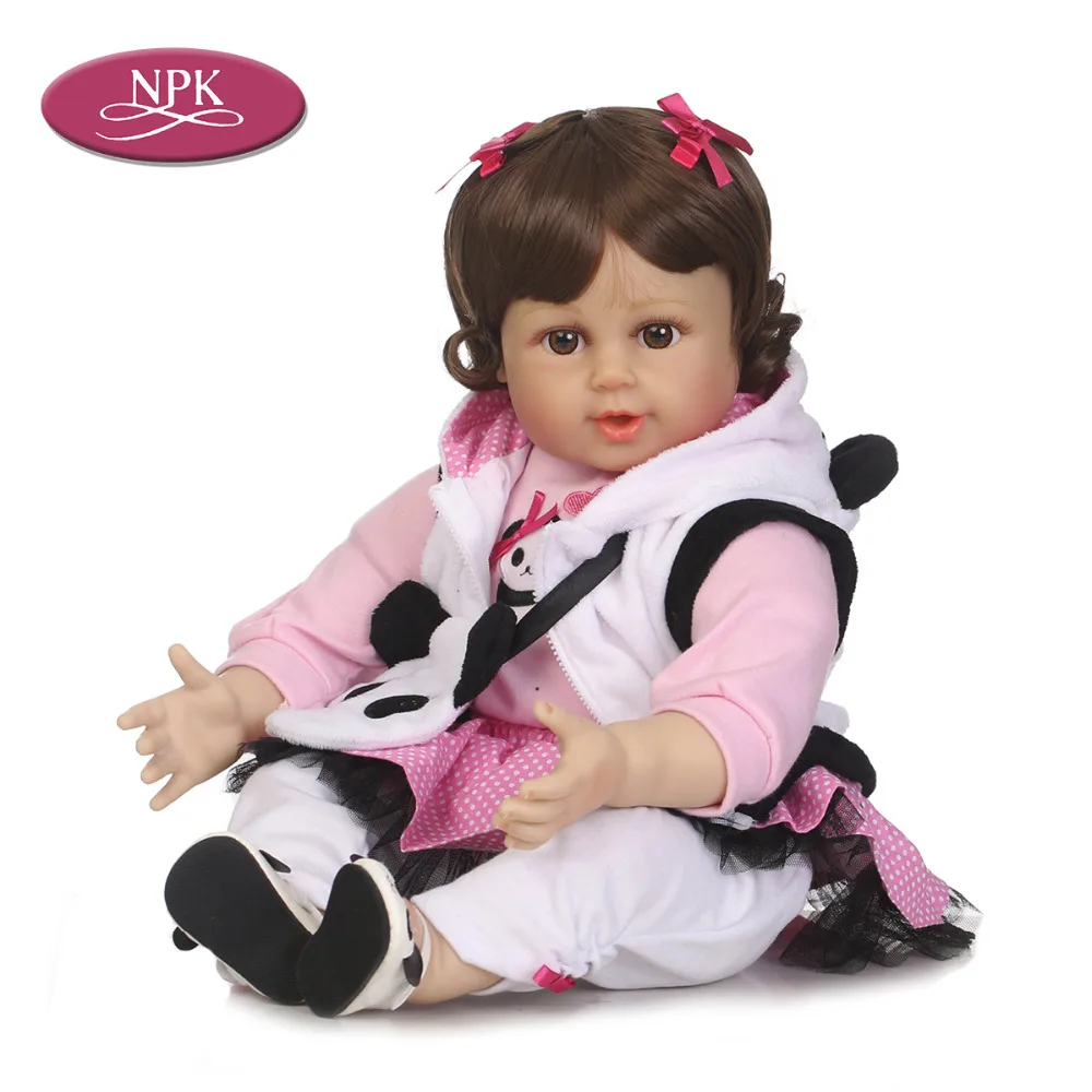NPK 55CM Soft Silicone Reborn Baby Doll Lifelike Princess Children Play House Toys Realistic Boneca Reborn Bebe Menina Kid Gifts (1)